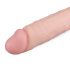 Real Fantasy Glynn - zaciskane dildo z jądrami (25 cm) - naturalne 