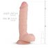 Real Fantasy Glynn - zaciskane dildo z jądrami (25 cm) - naturalne 