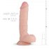 Real Fantasy Glynn - realistyczny dildo z jądrami - 25 cm (naturalny)