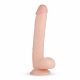 Real Fantasy Elvin - zaciskane dildo z jądrami (28 cm) - naturalne 