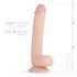 Real Fantasy Elvin - zaciskane dildo z jądrami (28 cm) - naturalne 