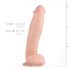 Real Fantasy Dwane - dildo z zaciskiem na jądra (31 cm) - naturalne 