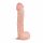 Real Fantasy Lexon - zaciskane dildo z jądrami (33 cm) - naturalne 