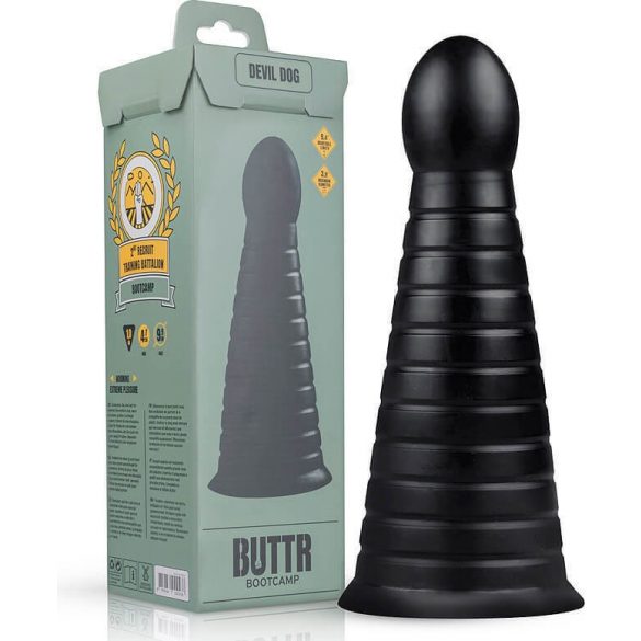 BUTTR Devil Dog - dildo z zaciskiem (czarny) 