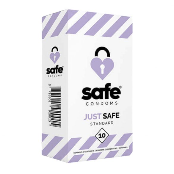 SAFE Just Safe - standardowe, waniliowe prezerwatywy (10 sztuk) 