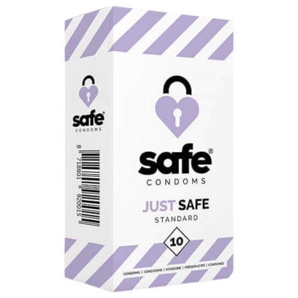 SAFE Just Safe - standardowa prezerwatywa waniliowa (10 sztuk)