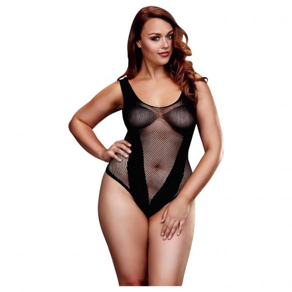 BACI Plus Size - wyrafinowane body na szyję - czarny (XL-XXL) 