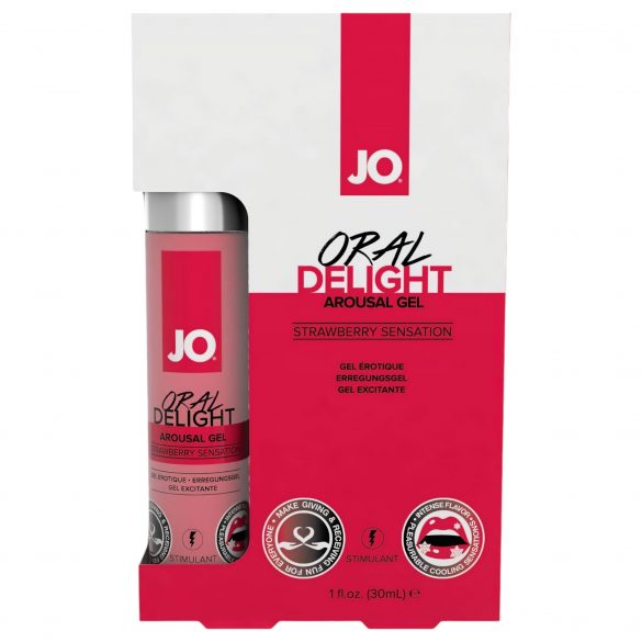 System JO Oral Delight - chłodzący lubrykant jadalny - truskawka (30ml) 