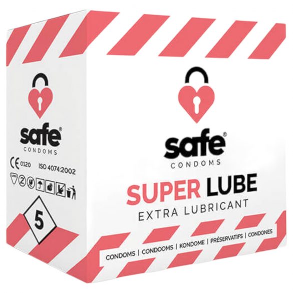 SAFE Super Lube - ekstra śliska prezerwatywa (5 szt.)