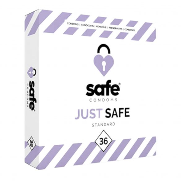 SAFE Just Safe - standardowe, waniliowe prezerwatywy (36 sztuk) 