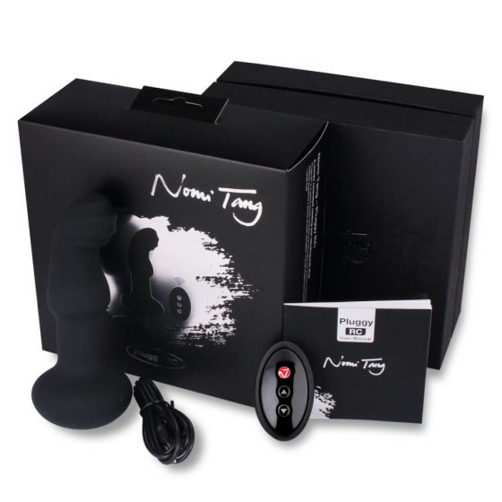 Nomi Tang - obrotowy wibrator analny z koralikami (czarny)