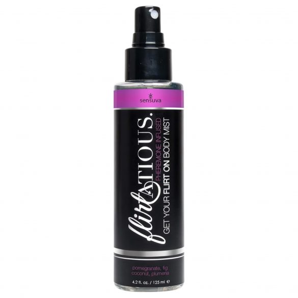 Sensuva Flirtatious - feromonowy spray do ciała - granat-kokos (125ml) 