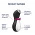 Satisfyer Penguin - zasilany bateryjnie, wodoodporny stymulator łechtaczki (czarno-biały) 