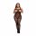 Baci Plus Size - wzorzyste bodystocking z siateczkowymi wstawkami na udach - czarny (XL-XXL)