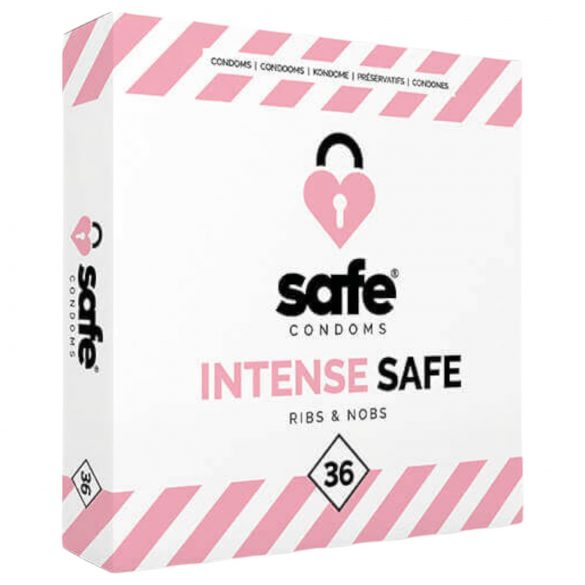 SAFE Intense Safe - Prezerwatywy z wypustkami i wypunktowaniem (36 szt.)