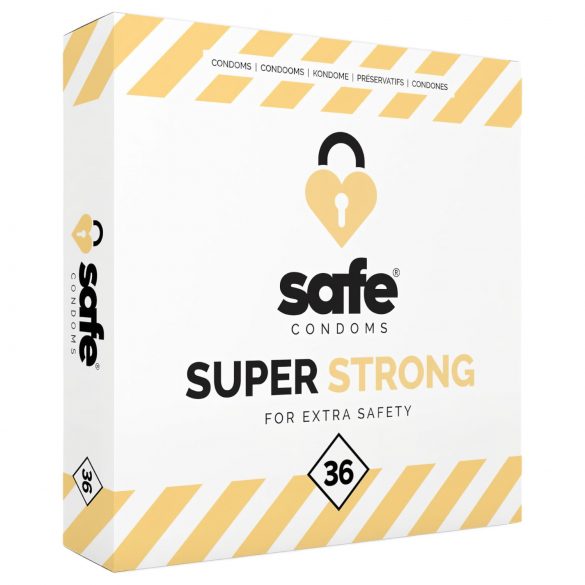 SAFE Super Strong - wyjątkowo wytrzymałe prezerwatywy (36 sztuk)