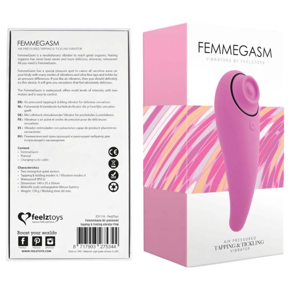 FEELZTOYS Femmegasm - wibrator 2w1 do łechtaczki (różowy)