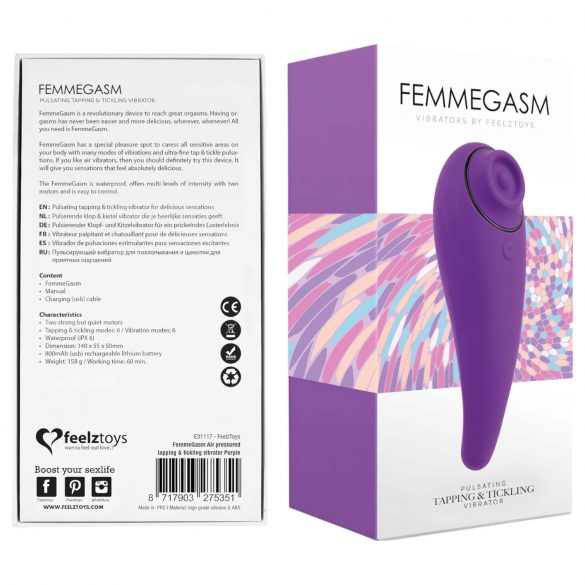 FEELZTOYS Femmegasm - 2w1 wibrator łechtaczkowy (fioletowy)